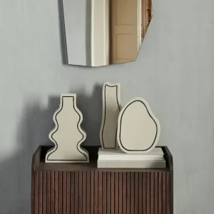 Ferm Living Vases>Vase Paste - Off-White Curvy