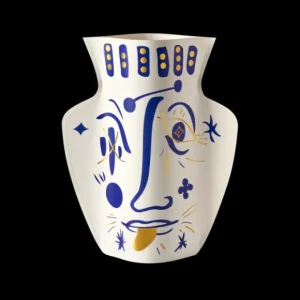 Octaevo Vases>Vase Visage 1 En Papier - Blanc - Jaime Hayon