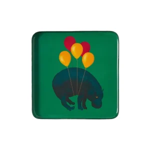 Gangzai Vide-Poches>Vide-Poche Carre Hippoballoon En Fer - 15 X 15 Cm