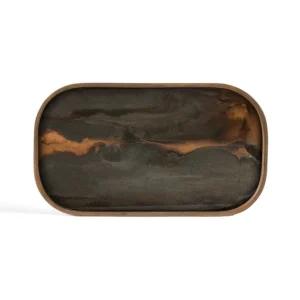 Ethnicraft Vide-Poches>Vide-Poche En Verre - Bronze Organic - 42 X 24 Cm