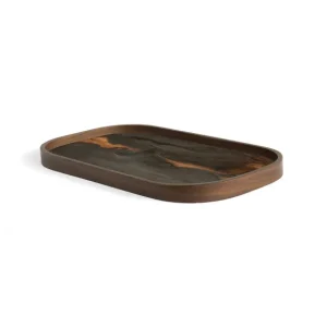 Ethnicraft Vide-Poches>Vide-Poche En Verre - Bronze Organic - 42 X 24 Cm